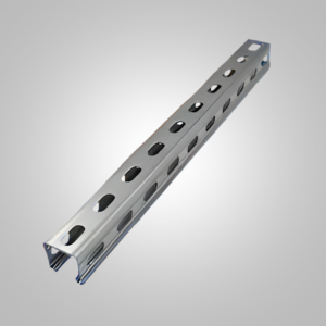 RAIL METALLIQUE PERFORE GALVANISE 41x41x1,5 mm²